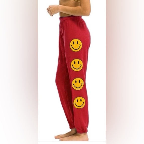 Aviator Nation Pants - Aviator Nation Smiley Sweatpants